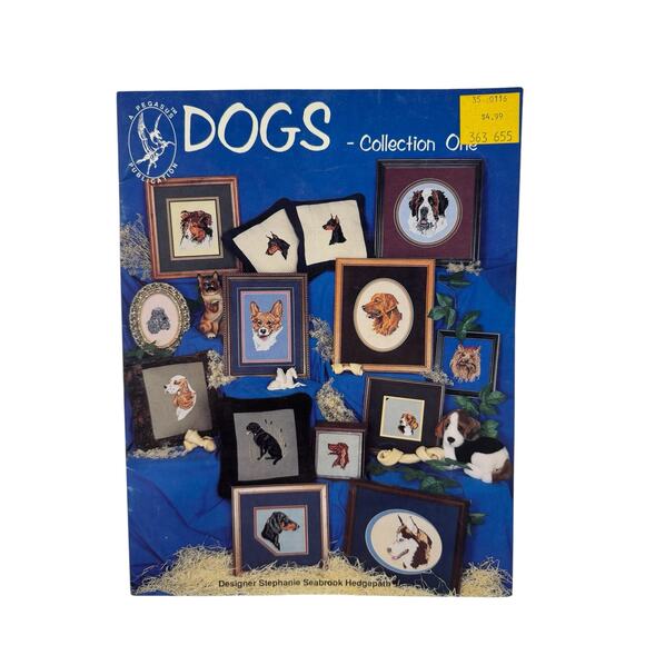 Vintage Dogs Collection 1 Book 1 Cross Stitch Design Pamphlet 1980 Pegasus Publi - Picture 1 of 3